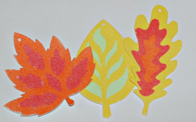 Autumn Sand Art Leaf Activity for kids