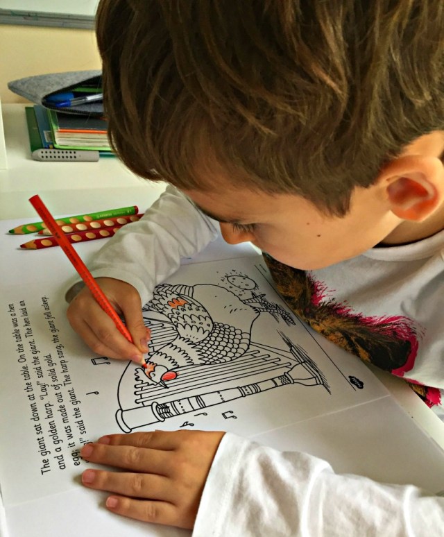 Jack and the Beanstalk colouring story book created by Twinkl Resources