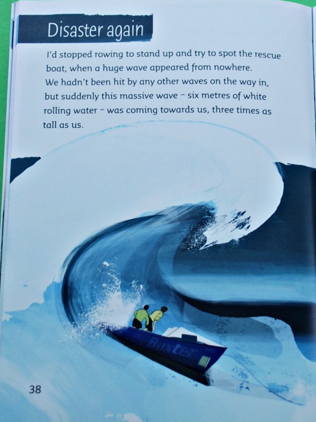 My Journey Across the Indian Ocean includes lots of illustrations which show just how small their boat was