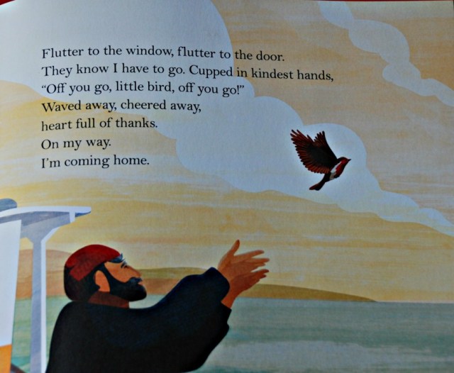 Coming Home. A lovely children's book about a robin flying home for winter