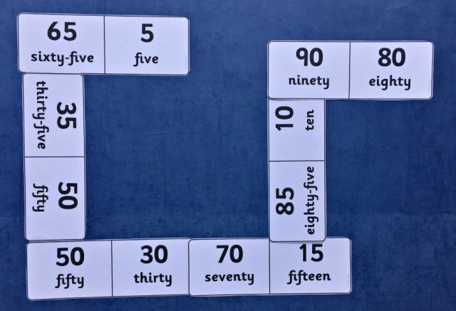 Number Bonds to 100 on Dominoes. From Twinkl Resources
