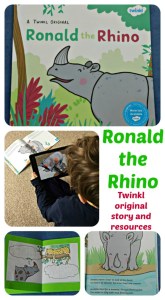 Ronald the Rhino. Twinkl original story, resources and a stunning AR APP that turns the pictures into 3D