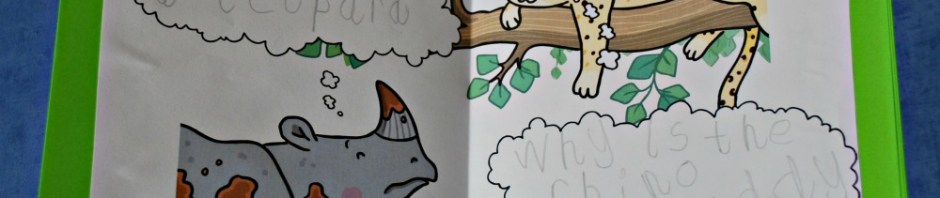 Turning the Ronald the Rhino thought bubble pages into our own mini book