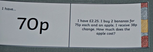 2 step money problem cards from Twinkl.