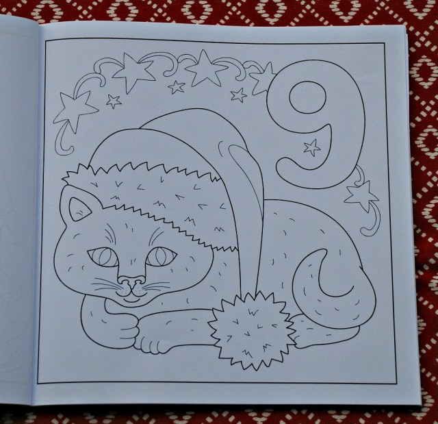 Advent Calendar colouring book for kids. Day 9