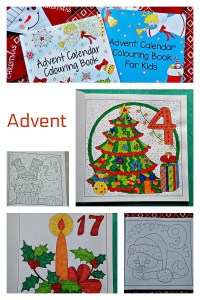 Advent Calendar Colouring Books. Two different versions