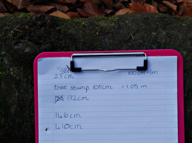 Go on a measurement walk and get the kids to keep track of what they measure