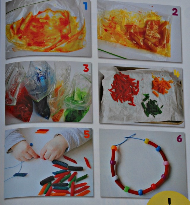 The Big Book of 100 Little Activities. Step by step instructions for pasta jewellery