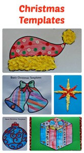 Basic Christmas Templates used for easy art activities for children.  Templates from Twinkl Resources