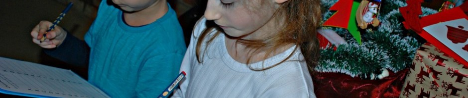 Trying the Christmas Alphabet Challange page from Activity Village. Fun way to practice spelling during Christmas