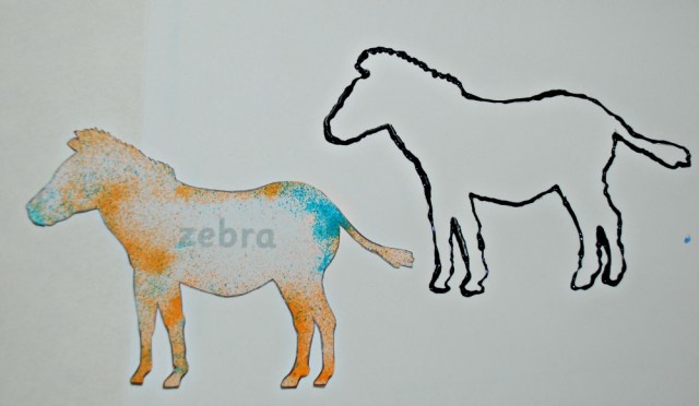 African animal painting activity create an animal outline with the dimsional paint