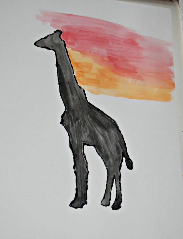 African animal painting activity for kids using a free to download african animal template