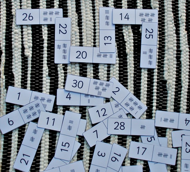 Maths Basket ideas. Tally Mark Dominoes from Twinkl Resources