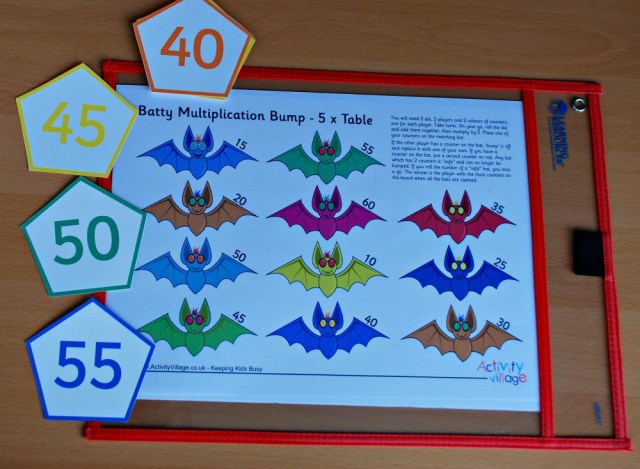 Maths Basket. The Batty Multiplication Bump game and skip counting cards are both from Activity Village