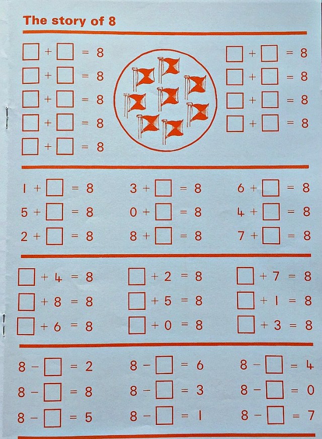 Schofield & Sims Number 2 Maths workbook. The story of 8. Maths practice for key stage 1