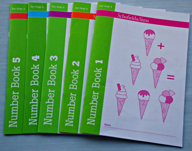 Schofield & Sims Number Books. Maths Practice workbook for keys stage 1 (UK year 1 and 2)