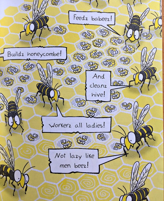 Bee Boy Clash of the Killer Queens. My son loved the way the bees talked with z's on the end of their words