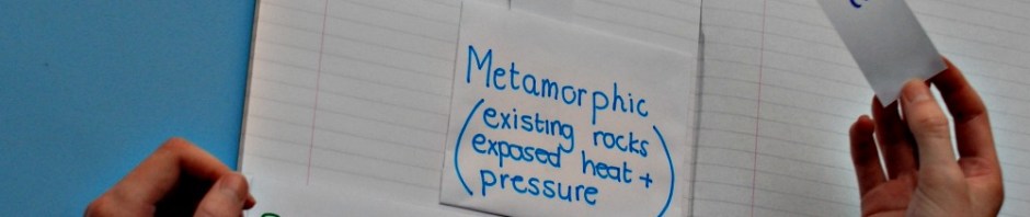 Rock Types. Home-made pockets and the kids sort which rocks fit into which group