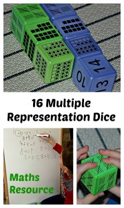 16 Foam Multiple Representation Dice from Learning Resources. Maths Tool for home or the classroom