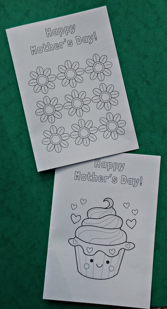 Free to download Mother's Day colouring cards from the Mrs Mactivity site