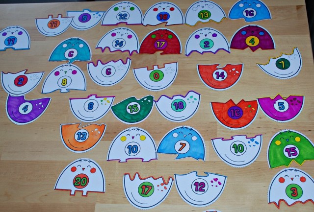 Free to download Egg Number Bond activity to 20 from the Mrs Mactivity website
