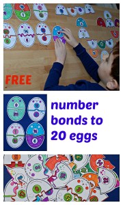 Free to download number bonds to 20 on eggs. From the Mrs Mactivity site