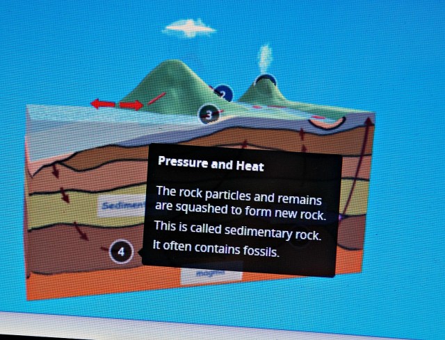 Oaka Digital Library. One of the examples of the labels on a 3D geography image