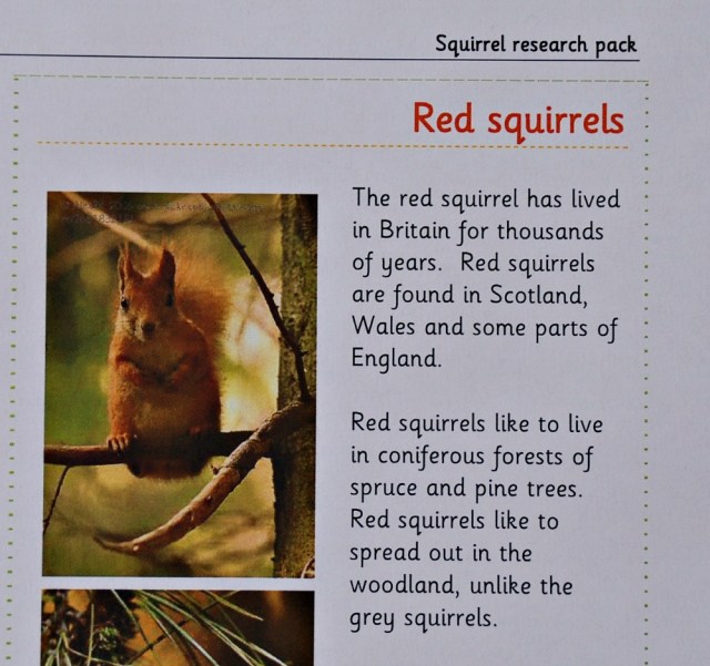 Teachit primary Website. Free to download Suirrel research pack