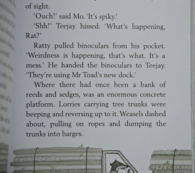 The New Adventures of Mr Toad. Toad in Troubled Waters. Good size font and good chapter length make it a good first chapter book