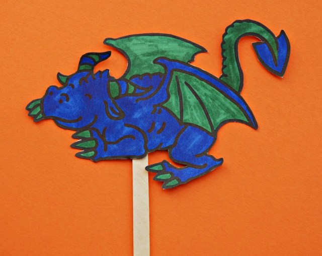 Toothless Stick Puppet. Free to download as part of the How To Train Your DRagon stick Puppet set from Twinkl Resources