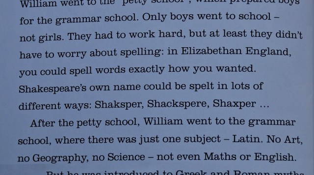 BIG CAT readers The Life and Times of William Shakespeare. Lots of background information about the time period