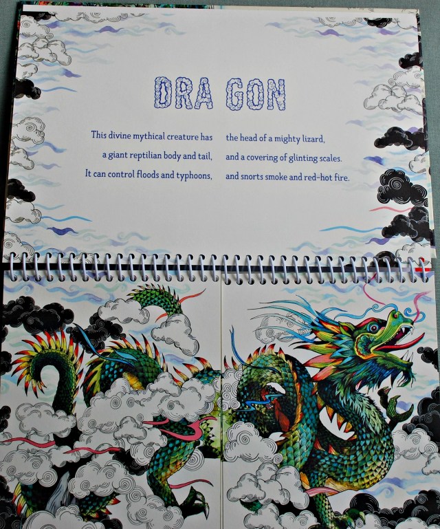Myth Match Book. The dragon double page. For every picture there is a brief description of creature