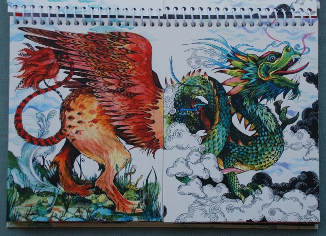 Myth Match Book. Grifgon. Turn half the page and you get a new mixed up magical creature