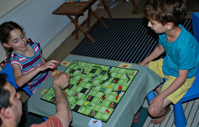 Playing the Predators and producers Science Board game from Oaka Books. Fun Science activity for Key Stage 2 ages