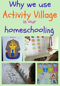 Why we use so many Activity Village pages in our home education (homeschooling)
