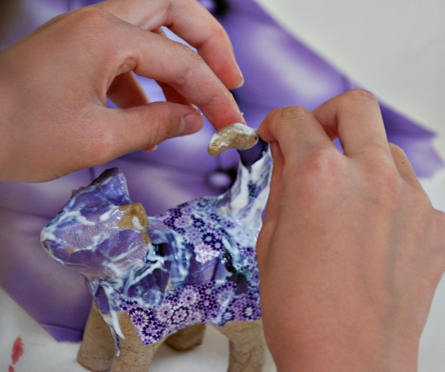 Decoupage for sensory kids. Great activity for them