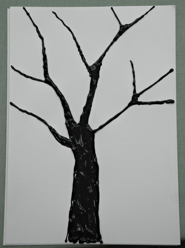 Dimensional Paint Tree outline for watercolour paiting