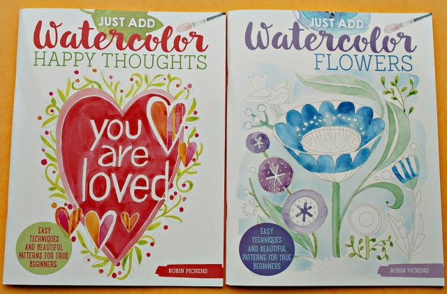 Just Add Watercolour books by Robin Pickens. Perfect to use at home for watercolour lessons with kids