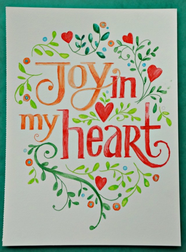 Just add Watercolours Happy THoughts book by Robin Pickens. the Joy in my heart picture competed by one of my kids