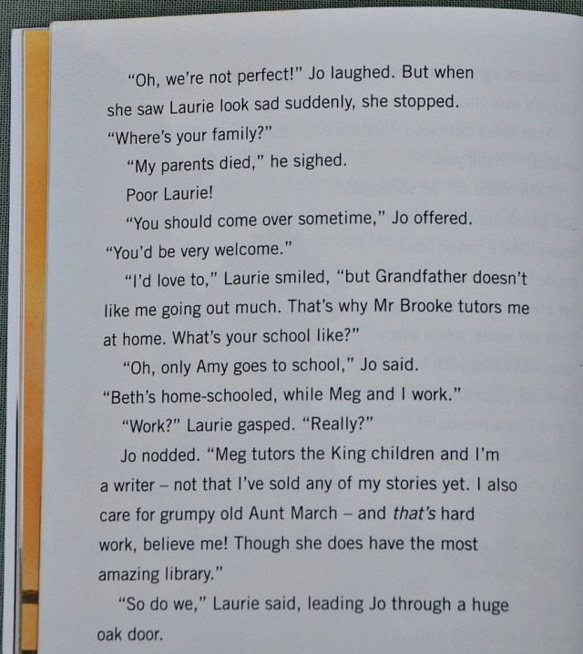 Collins BIG CAT Classic reader Little Women. An example of some inside text