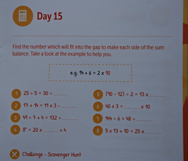 Lucky Gecko Summer Box one of the Maths puzzles included