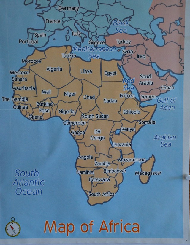 Twinkl Resources Map of Africa showing the different countries in Africa