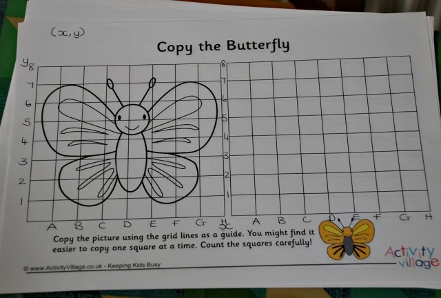 Using Grid copy pictures to practice co-ordinates