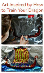 Art Activity Inspired after reading the How to Train Your Dragon books. Viking Art. Tinfoil art activity