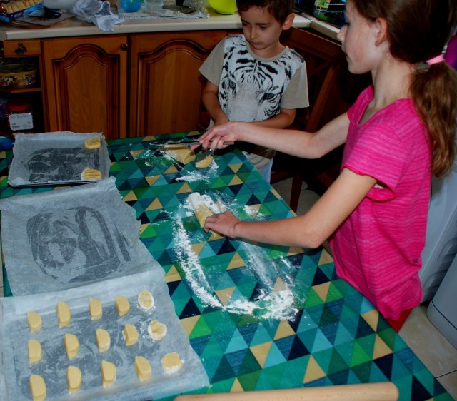 baking biscuits together
