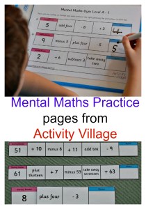 Mental Maths Practice Pages from the Activity Village website