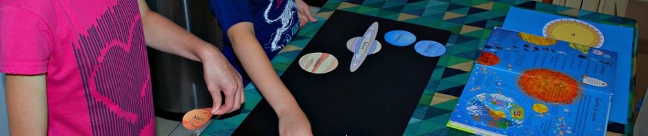 Making a poster showing the planets orbiting around the Sun using images from Activity Village