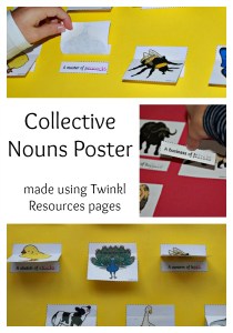 Easy to make Poster for Collective Nouns. Perfect for learning at home. Made using pages from Twinkl Resources