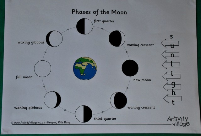 Phases of the Moon Poster from Activity Village