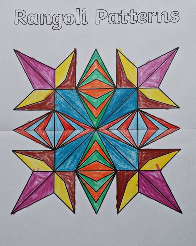 Rangoli Patterns line of symmetry picture